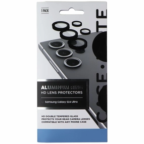 bubble resistant layer Nano Guard Elite Case-Mate Aluminum Ring HD Lens Protectors for Samsung Galaxy S24 Ultra - Black
