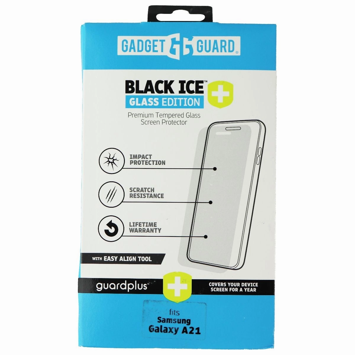 HD Clarity Shield Gadget Guard Black Ice  (Plus) Glass Edition for Samsung Galaxy A21 - Clear
