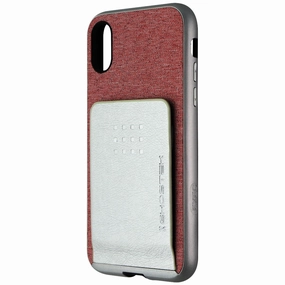 Ghostek Exec Magnetic Wallet Series Case for Apple iPhone X - Pink/Silver Unique Artwork Polished Layer