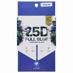 Screen Defense Elite Max LITO 2.5D Full Glue Tempered Glass Screen Protector for Google Pixel 3A