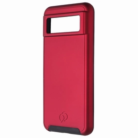 Nimbus9 Cirrus 2 Series Case for MagSafe for Google Pixel 8 - Crimson Red/Black Refined Texture Matte Pattern Design