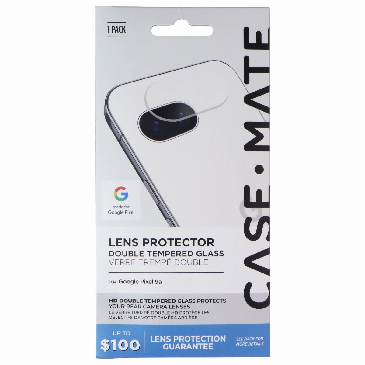 anti dust glass Case-Mate Double Tempered Glass Lens Protector for Google Pixel 9a