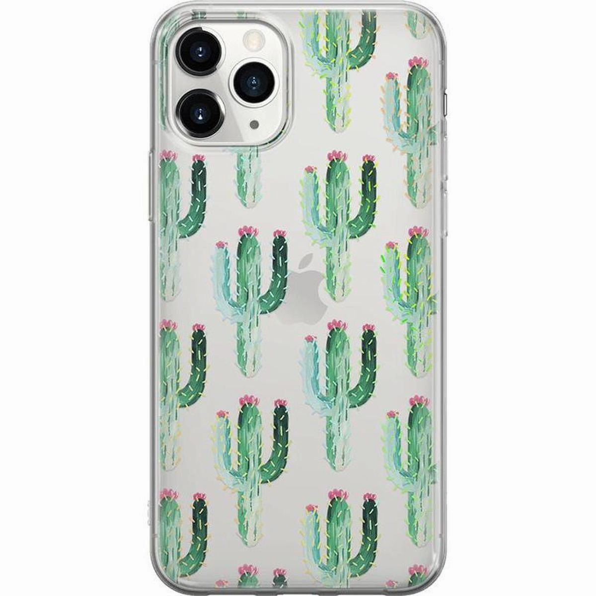 Lookin' Sharp | Cactus Patterned Clear Floral Case Minimal Pattern Texture