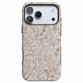 Beige Garden | Neutral Floral Case Flexible Comfort Trendy Finish