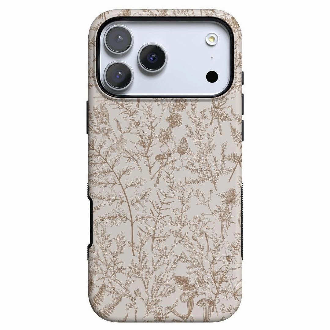 Beige Garden | Neutral Floral Case Flexible Comfort Trendy Finish