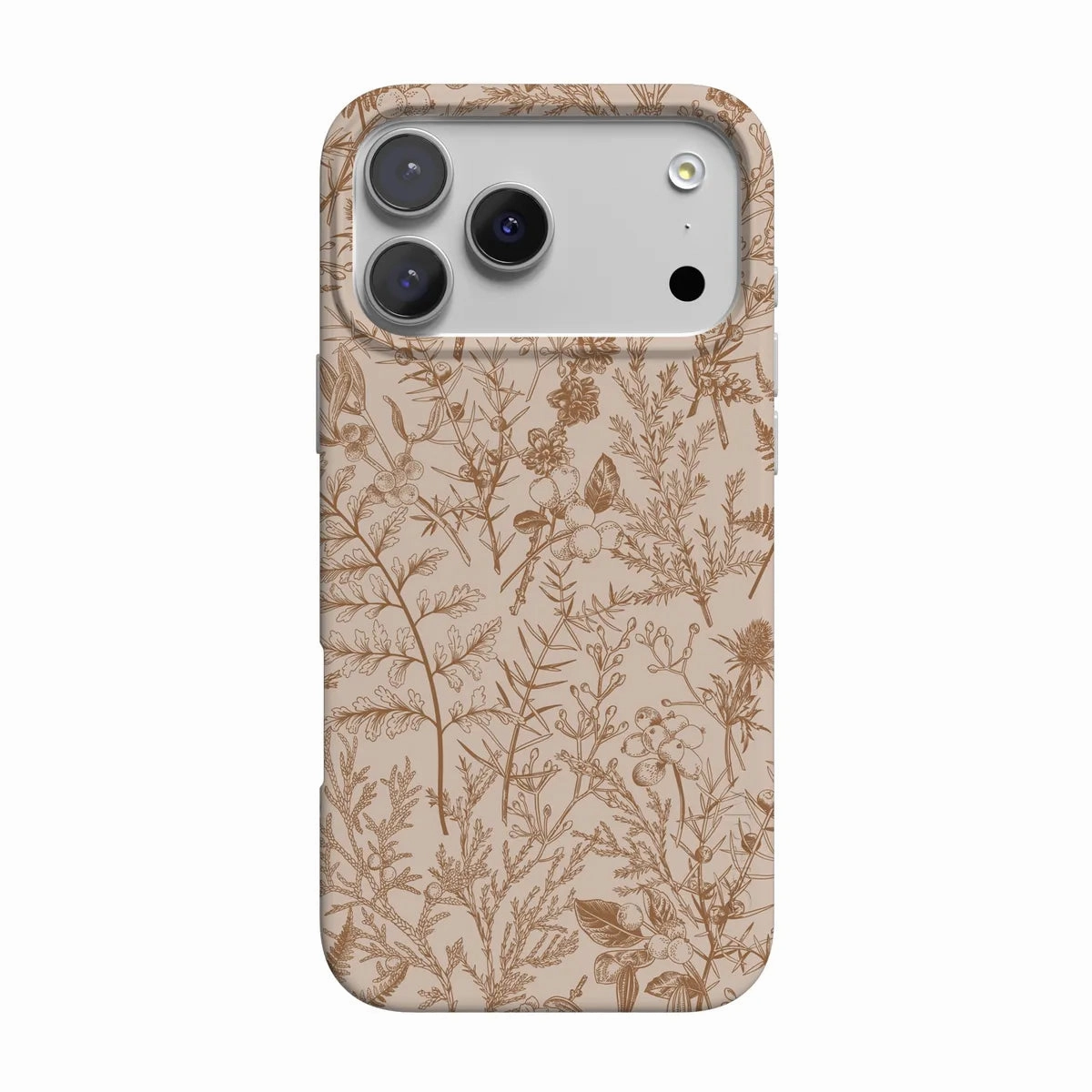 Beige Garden | Neutral Floral Case Durable Material