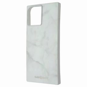 Case-Mate BLOX Series Rectangular Case for iPhone 12 Pro Max - White Marble Modern Surface Design