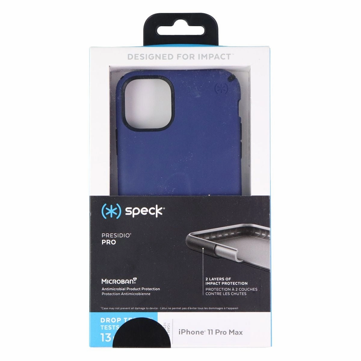 Speck Presidio Pro Series for Apple iPhone 11 Pro Max - Coastal Blue/Black Refined Craftsmanship