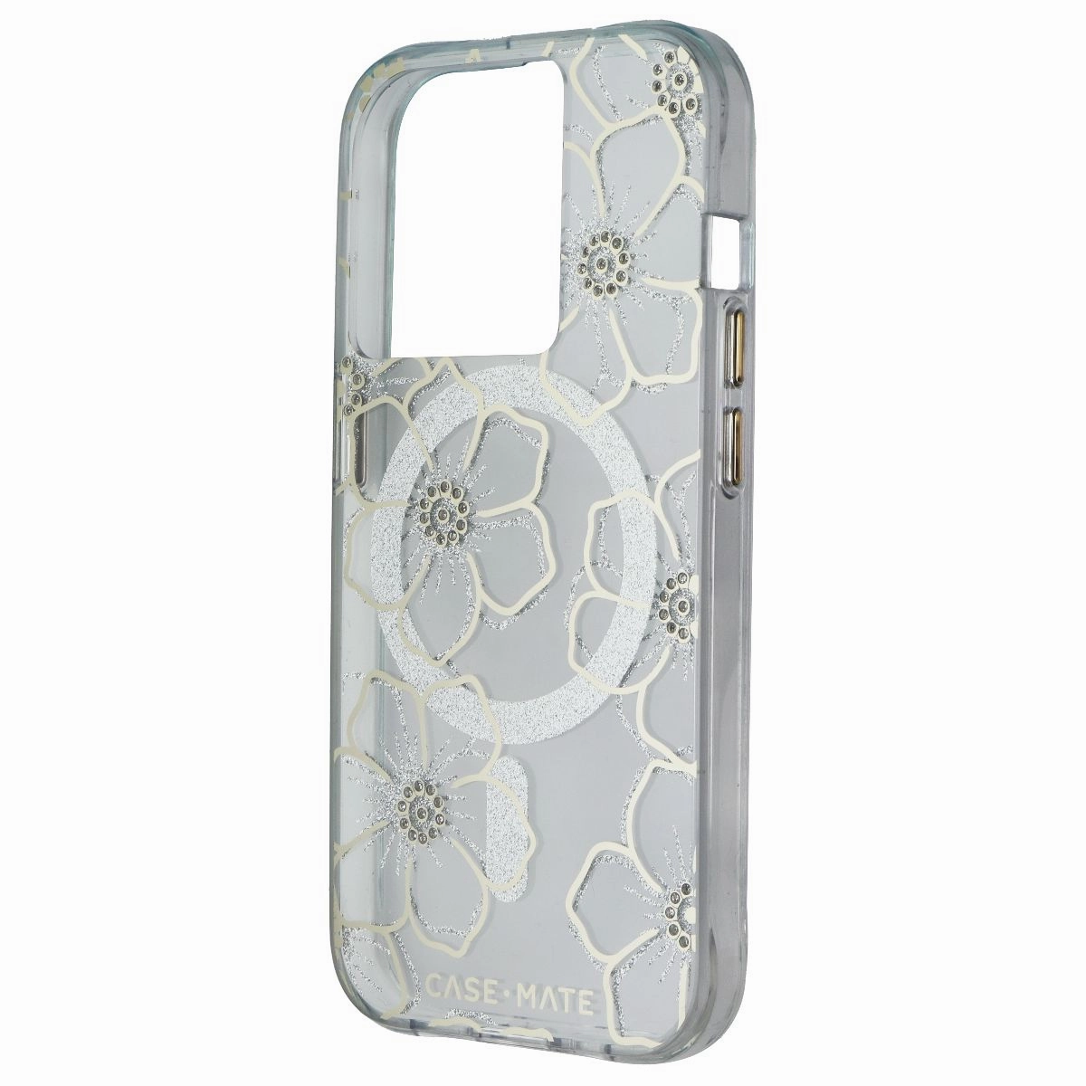 Trendy Pattern Polished Layer Case-Mate Hard Case for MagSafe for Apple iPhone 15 Pro - Floral Gems