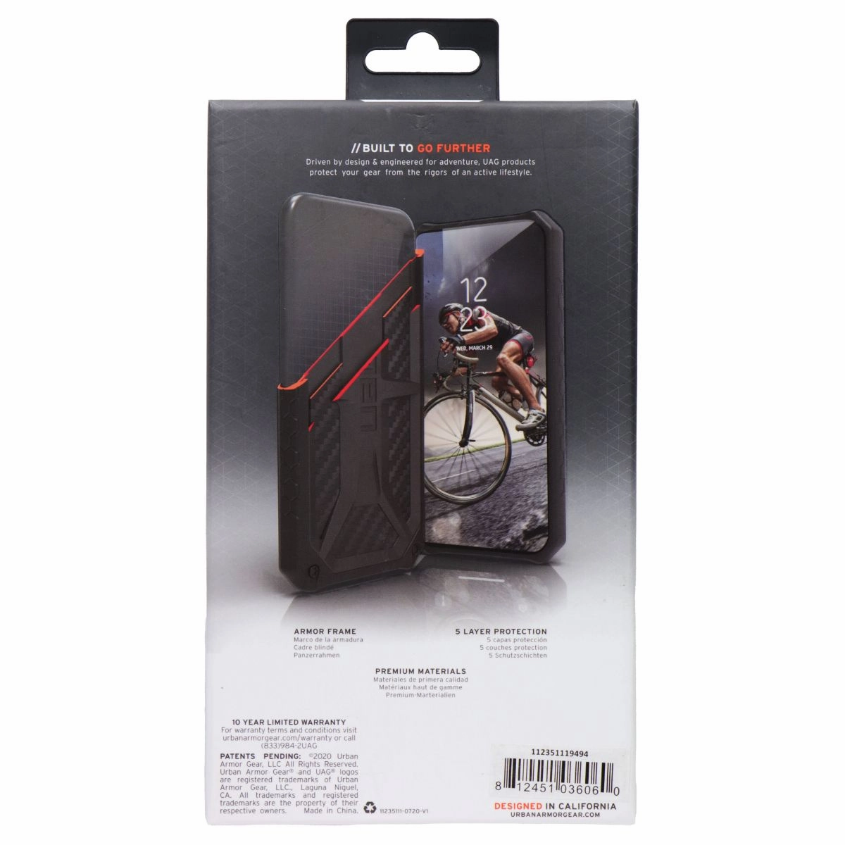 UAG Monarch Series Case for Apple iPhone 12/12 Pro - Crimson Slim Fitment