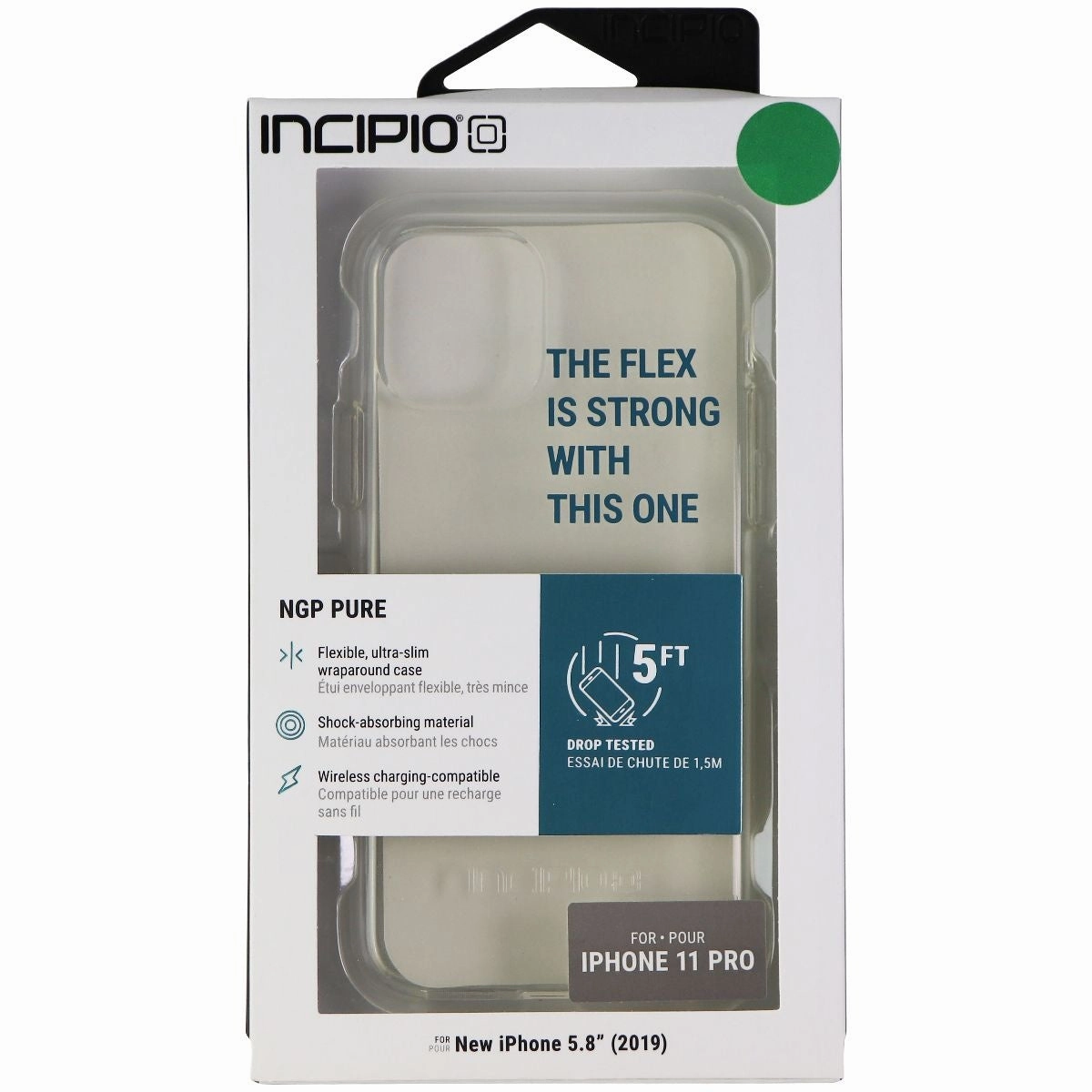 Ultra Slim Incipio NGP Pure Series Flexible Gel Case for Apple iPhone 11 Pro - Clear