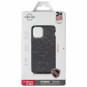 ITSKINS Hybrid // Spark Series Case for Apple iPhone 12 Mini - Sparkle Smoke Elegant Appearance