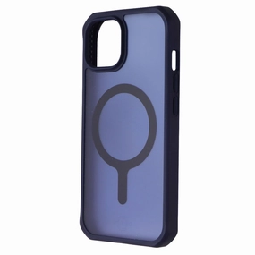 anti fingerprint ITSKINS Hybrid R // Frost Ultra Hybrid Case for MagSafe for iPhone 15/14 - Blue