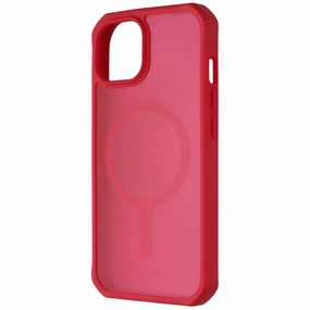 ITSKINS Hybrid_R Frost Case for MagSafe for Apple iPhone 15 / iPhone 14 - Red Matte Look Finish Refined Style