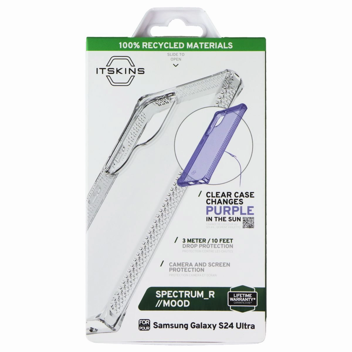 ITSKINS Spectrum_R Mood Case for Samsung Galaxy S24 Ultra - Clear / Purple Matte Build
