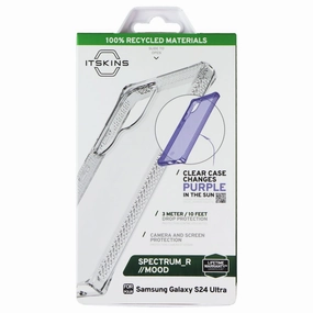ITSKINS Spectrum_R Mood Case for Samsung Galaxy S24 Ultra - Clear / Purple Matte Build