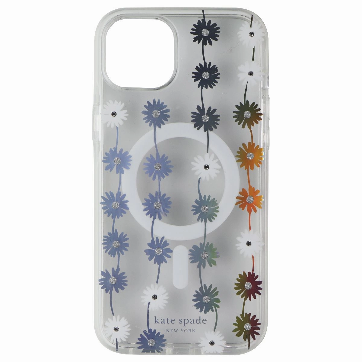 Protective Edge Layer Kate Spade Case for MagSafe for Apple iPhone 15 Plus - Daisy Chain Iridescent