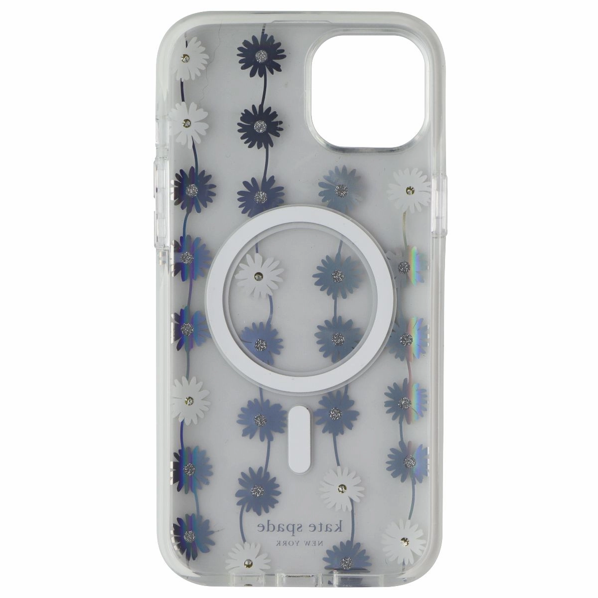 Elegant Finish Design Everyday Protection Kate Spade Case for MagSafe for Apple iPhone 15 Plus - Daisy Chain Iridescent
