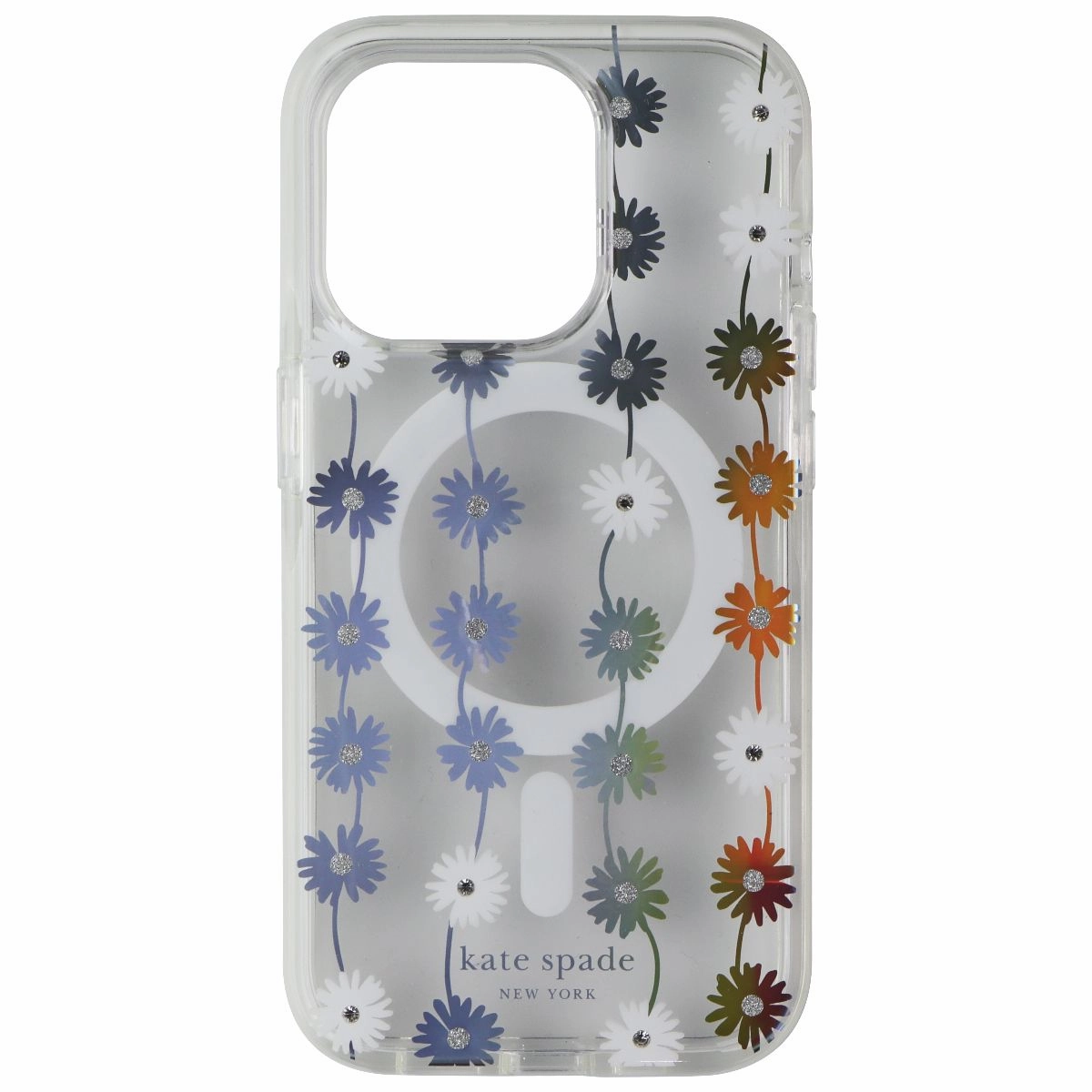 Kate Spade Case for MagSafe for Apple iPhone 15 Pro - Daisy Chain Iridescent Smooth Grip Layer