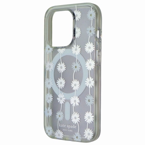 Soft Surface Premium Grip Kate Spade Case for MagSafe for Apple iPhone 15 Pro - Daisy Chain Iridescent