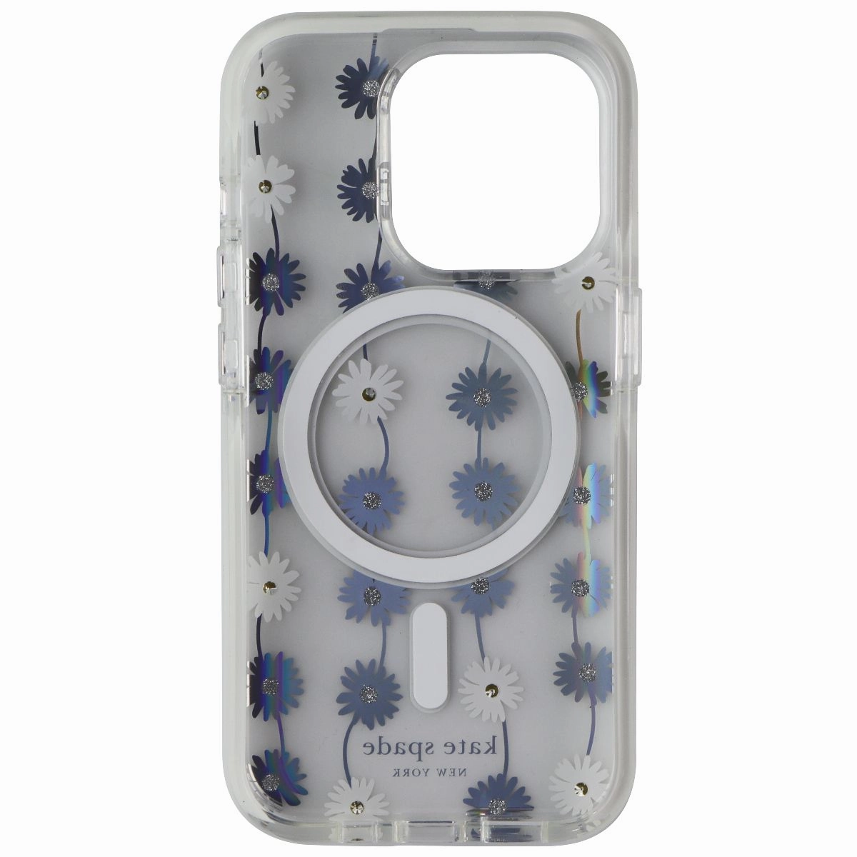 Kate Spade Case for MagSafe for Apple iPhone 15 Pro - Daisy Chain Iridescent Everyday Protection