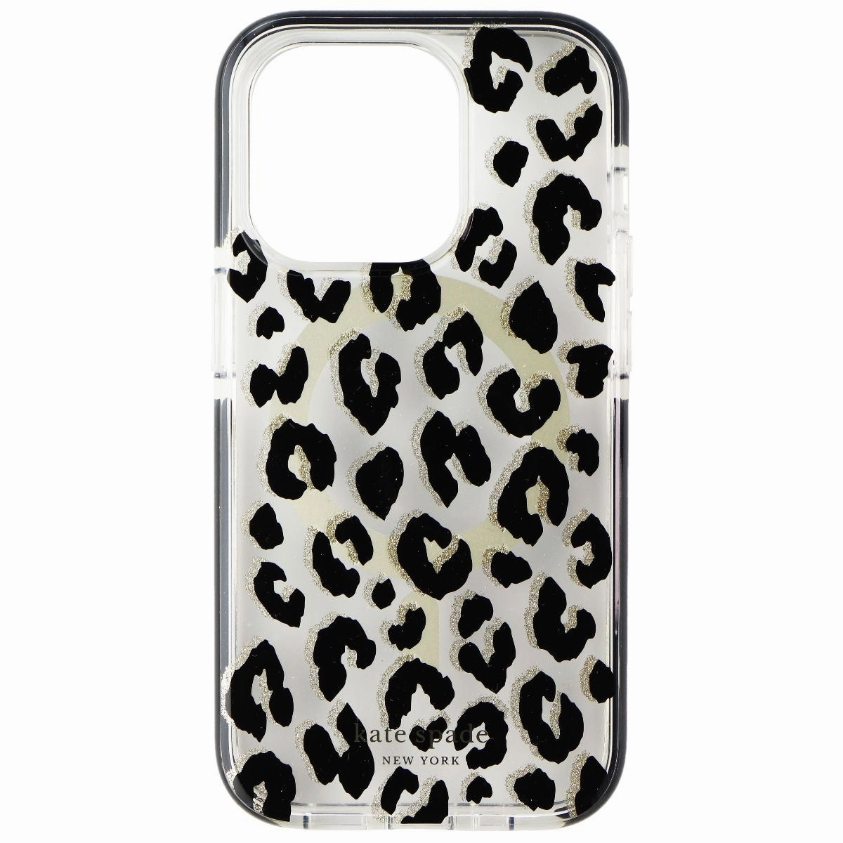 Smooth Coating Hybrid Finish Texture Kate Spade Defensive Hardshell Case for MagSafe for iPhone 14 Pro - City Leopard