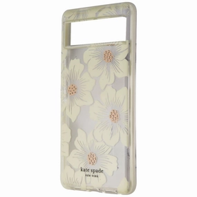 Kate Spade Defensive Hardshell Case for Pixel 6 - Hollyhock Floral Clear Fashion Forward Luxury Surface