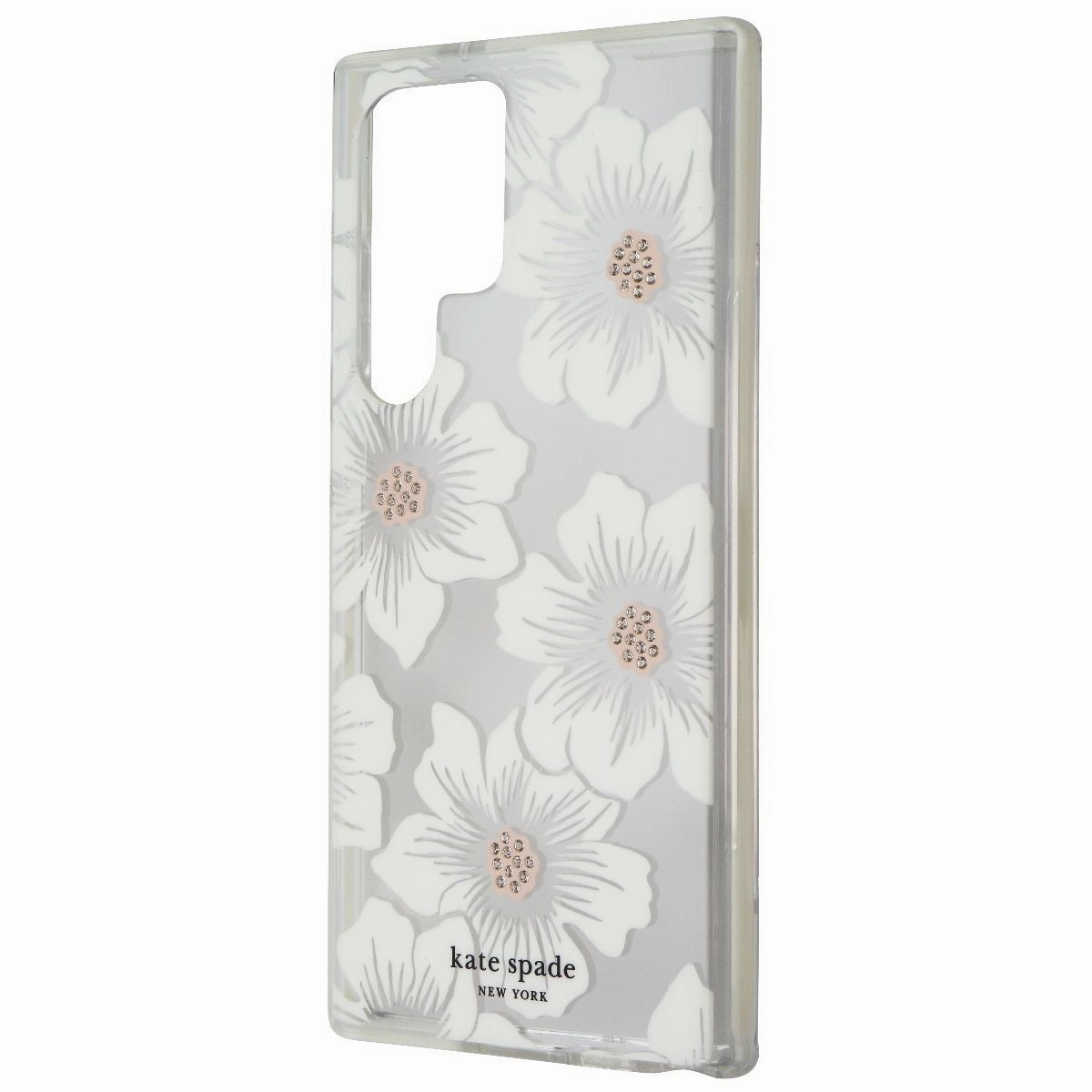 Kate Spade Defensive Hardshell Case for Samsung Galaxy S23 Ultra - Hollyhock Glossy Look Desk Companion