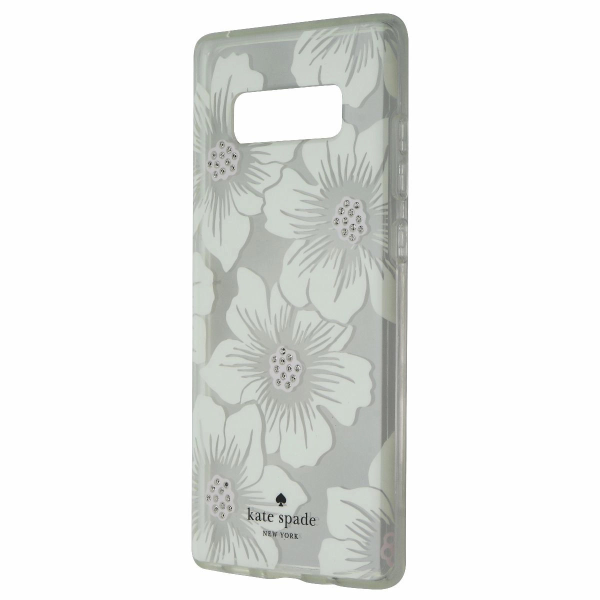 Strong protection Soft Interior Kate Spade Flexible Hardshell Case for Samsung Galaxy Note8 - HollyHock Clear