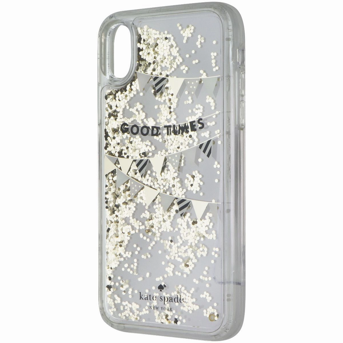 Practical Design Kate Spade Liquid Glitter Hard Case for Apple iPhone XR - Good Times Gold Foil