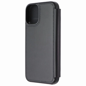 Kate Spade New York Wrap Folio Case for iPhone 12 mini - Black/Hearts & Flowers Flexible Pattern Texture