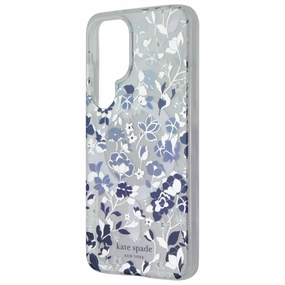 Kate Spade Protective Case for MagSafe for Galaxy S25 - Flowerbed Blue Gems Smooth Texture Pattern