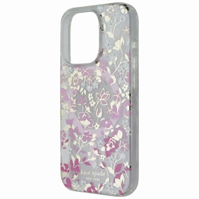 Protective Design Layer Hybrid Pattern Design Kate Spade Protective Case for MagSafe for iPhone 15 Pro - Flowerbed Pink Ombre