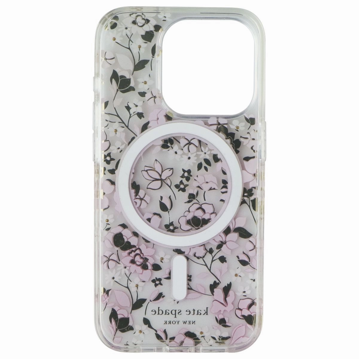Kate Spade Protective Case for MagSafe for iPhone 15 Pro - Flowerbed Pink Ombre Desk Companion Creative Texture
