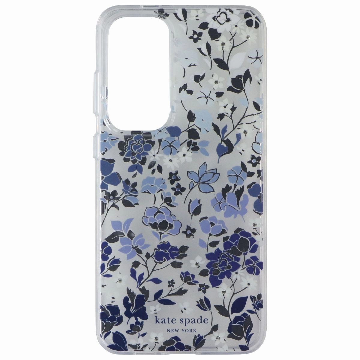 Comfort touch Modern Design Texture Kate Spade Protective Case for Samsung Galaxy S24 FE - Flowerbed Blue Gems