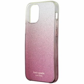 Kate Spade Protective Hardshell Case for iPhone 12 mini - Pink Ombre Glitter Outdoor Use Colorful Pattern
