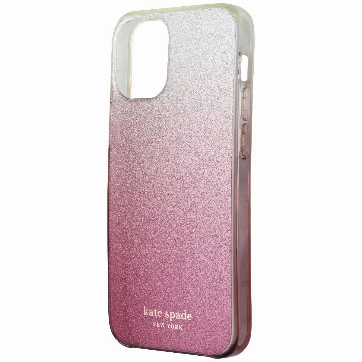 Kate Spade Protective Hardshell Case for iPhone 12 mini - Pink Ombre Glitter Outdoor Use Colorful Pattern