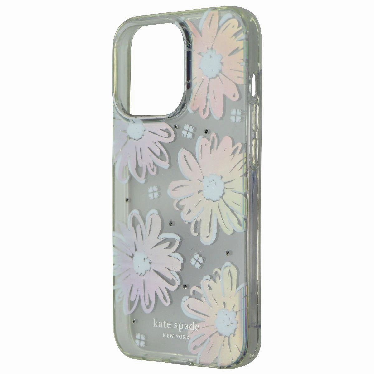 Kate Spade Protective Hardshell Case for iPhone 13 Pro - Daisy Iridescent Foil Matte Surface