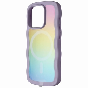 Kate Spade Wavy Series Case for MagSafe for Apple iPhone 15 Pro - Iridescent Polished Surface Texture