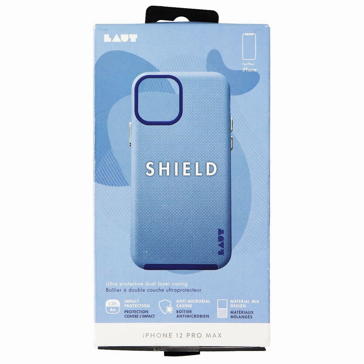 Laut SHIELD Series Case for Apple iPhone 12 Pro Max - Lilac Trendy Texture Polished Detail