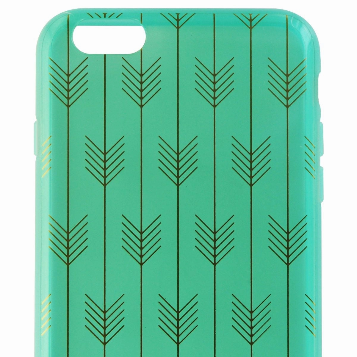 Incipio Design Series Case for Apple iPhone 6/6s Plus - Teal / Gold Arrows Luxury Surface Layer Soft Cushion