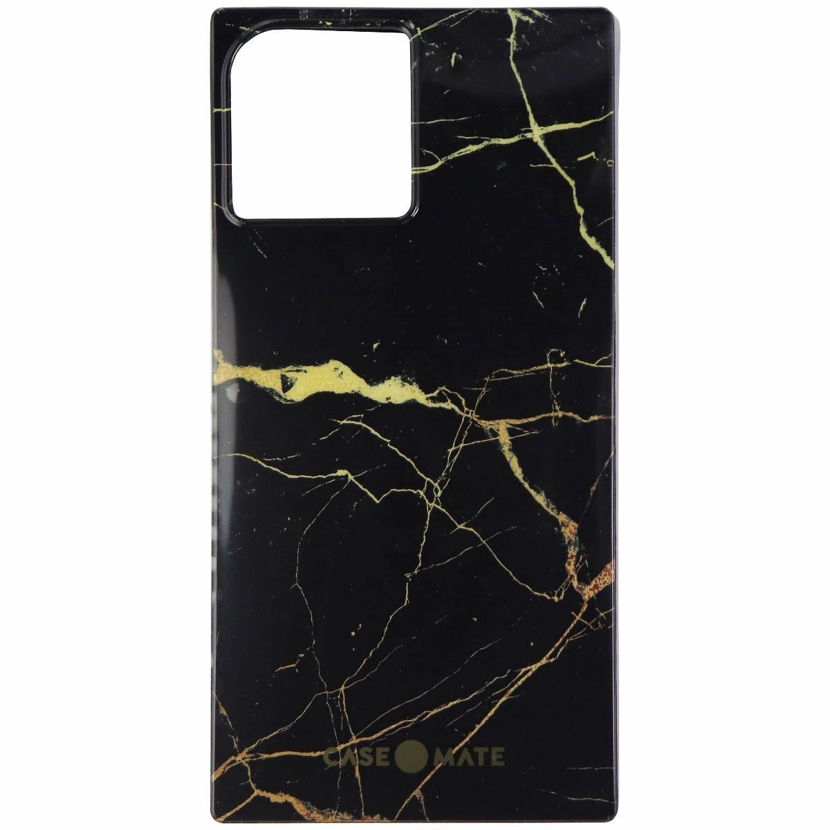 Smooth Outline Everyday Function Case-Mate BLOX Rectangular Case for iPhone 12/iPhone 12 Pro - Black Gold Marble
