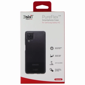 3SIXT PureFlex Case for Samsung Galaxy A12 Smartphones - Clear Hybrid Form Scratch Guard