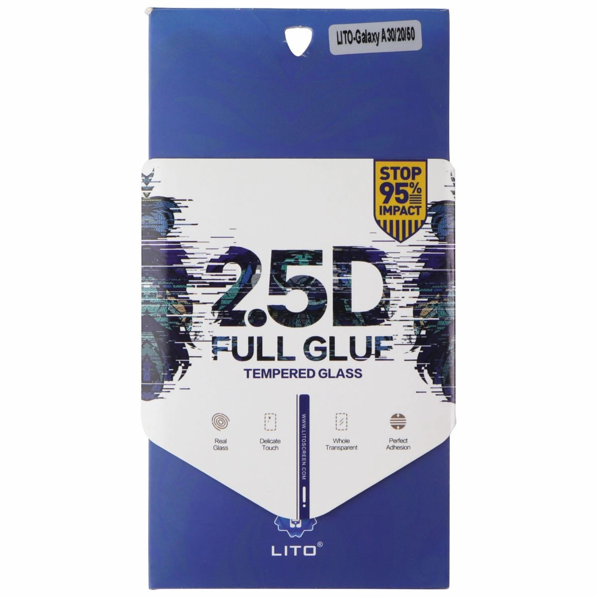 LITO 2.5D Full Glue Tempered Glass for Samsung Galaxy A30/Galaxy A20/Galaxy A50 premium screen guard Edge-to-Edge Cover