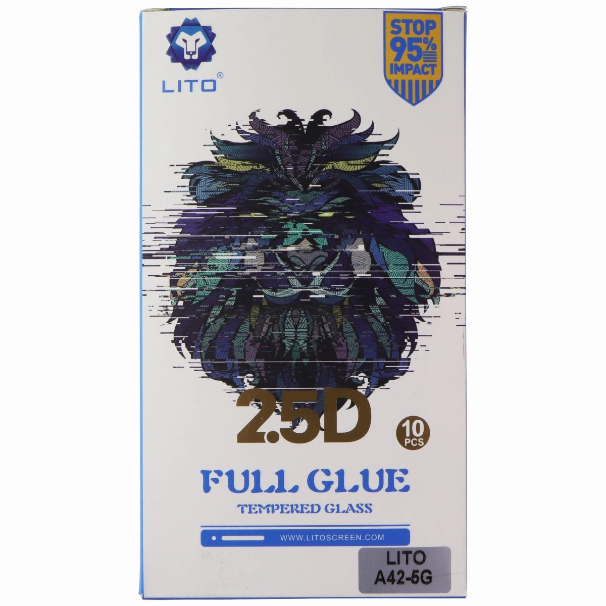 Edge Guard LITO 2.5D Full Glue Tempered Glass for Samsung Galaxy A42 5G (10 Pack) - Clear