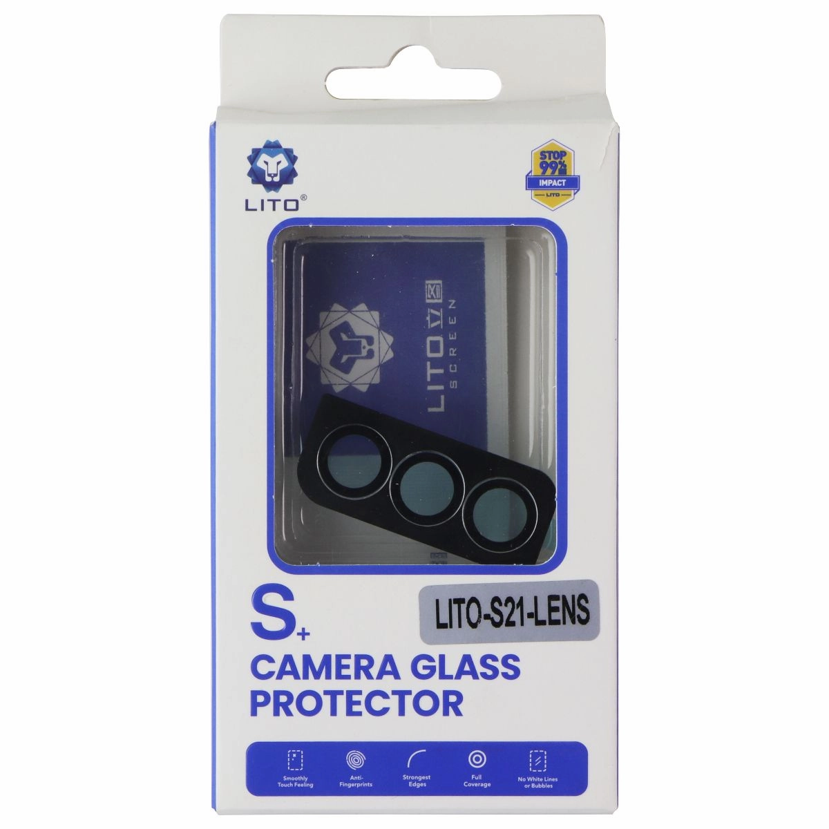 unbreakable glass film Phone Screen LITO S  Camera Glass Protector for Samsung Galaxy S21 - Black