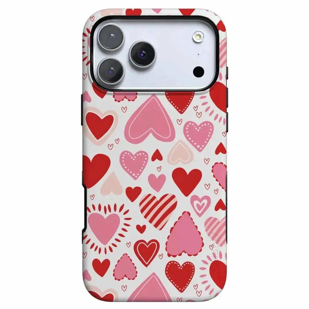Love Struck | Heart Stickers Case Protective Structure Trendy Finish