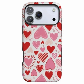 Love Struck | Heart Stickers Case Protective Structure Trendy Finish