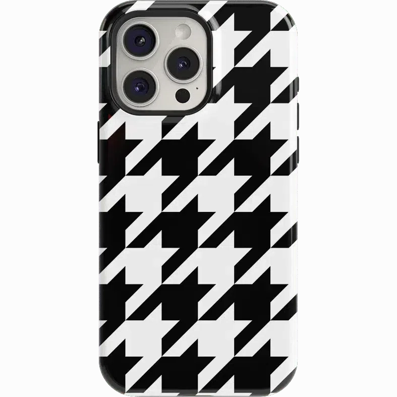 Houndstooth | High Contrast Design Case Raised Edges