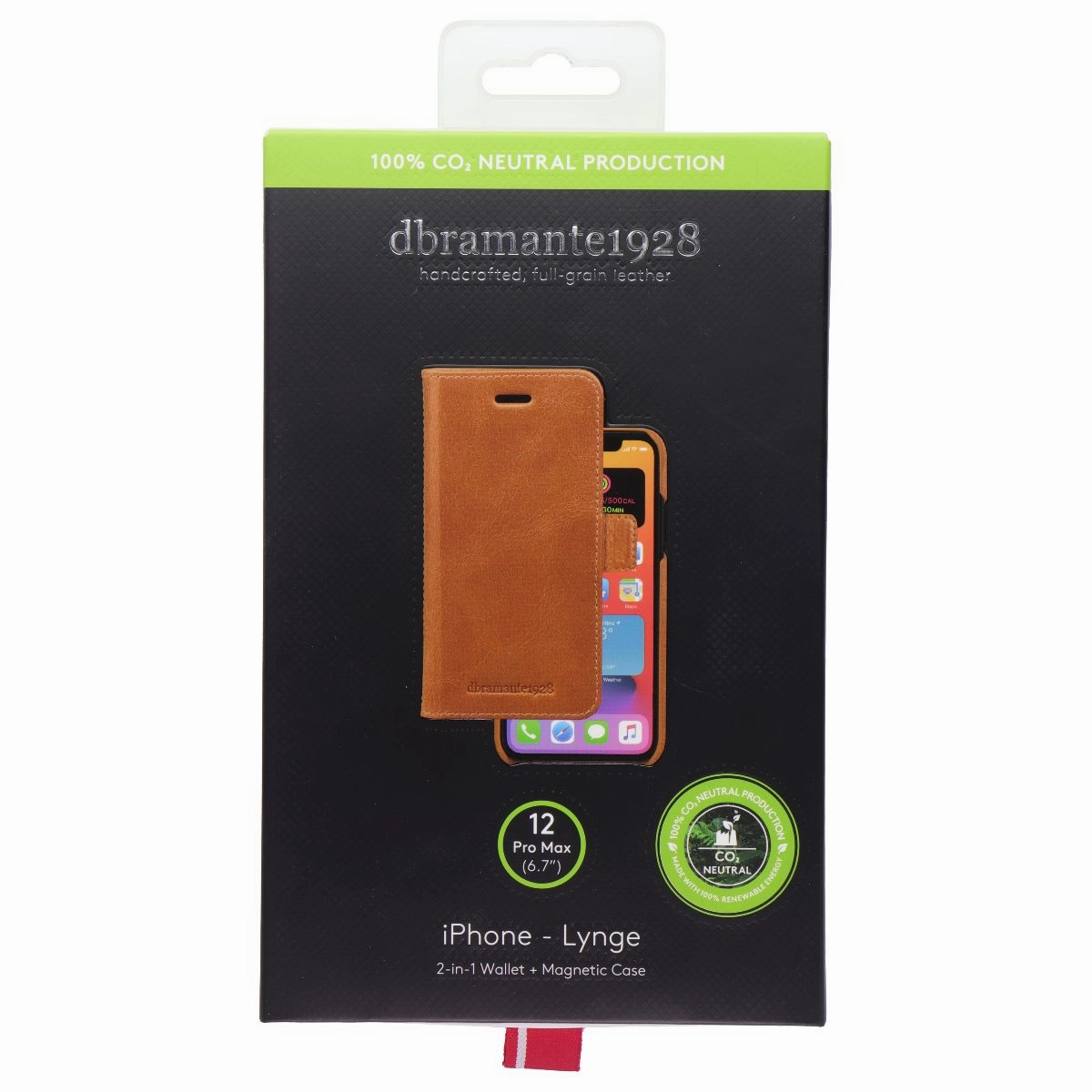 Smooth Grip Urban Accessory Lynge Full-Grain 2-in-1 Wallet   Magnetic Case for iPhone 12 Pro Max - Brown